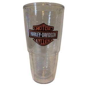 Harley Davidson Motorcycles Tervis Plastic Tumbler 24 oz Cup Made In USA NO LID